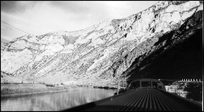 View from the dome car on NP Train No. 26, near Lime Spur, MT.