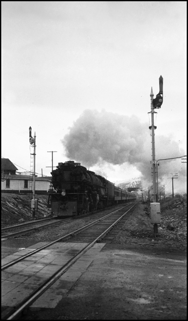 NP Passenger X5135E at Milltown east of Missoula, MT, with NP 5135, Class Z-8 locomotive. 