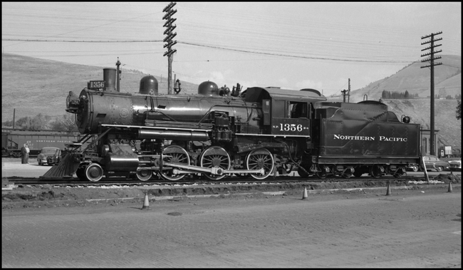 NP 1356 4-6-0 Class S-4 set up on new Missoula, MT display.