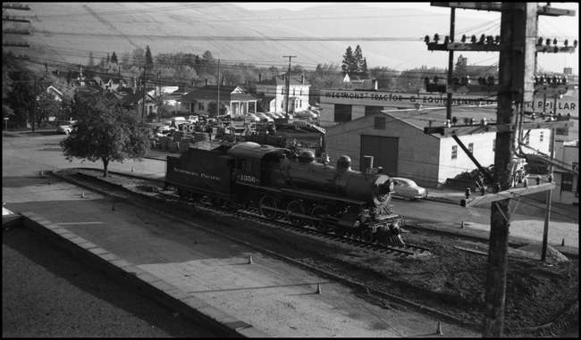 NP 1356, 4-6-0 Class S-4 Evening view of the locomotive display at Missoula, MT.