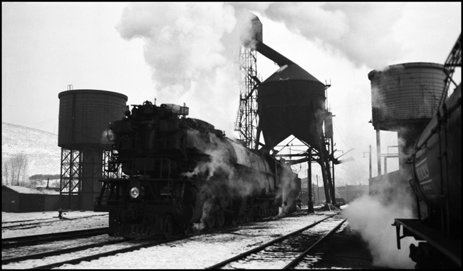 NP 5118, 4-6-6-4 Challenger Class Z-6 leaving coal tower at Missoula, MT