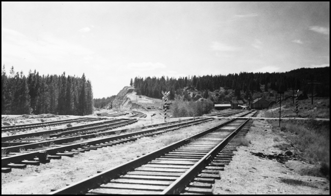 Roadway alignment with cut at Homestake, MT