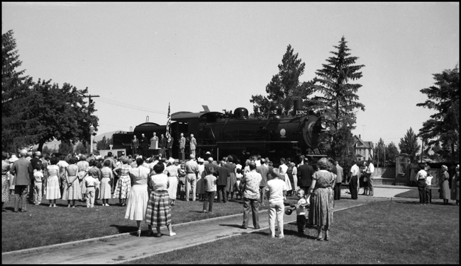 Dedication of the 4-6-0 Class S-4 NP 1382 display at Helena, MT.