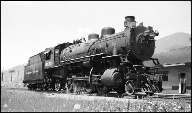 NP 1522. 2-8-2 Class W Mikado at Bonner, MT.