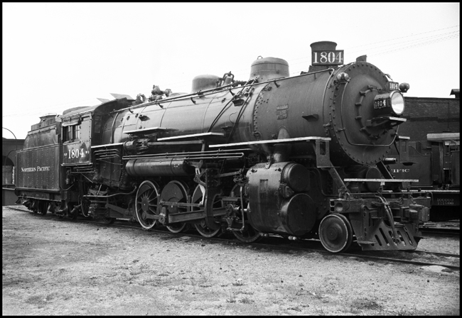 NP 1804, 2-8-2 Class W-3 Mikado near the turntable in Tacoma, WA