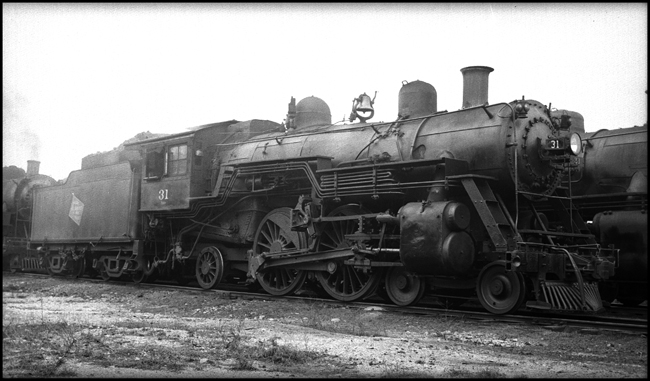 Nickel Plate Railroad, NKP 31, 4-4-2 Atlantic locomotive at Peoria. 
