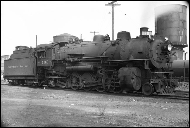 NP 1705, Class W-3 at Auburn roundhouse.