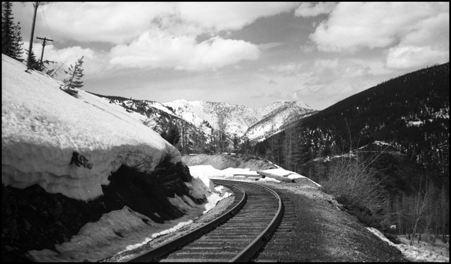 A view of the NP track just west of Lookout, MT.