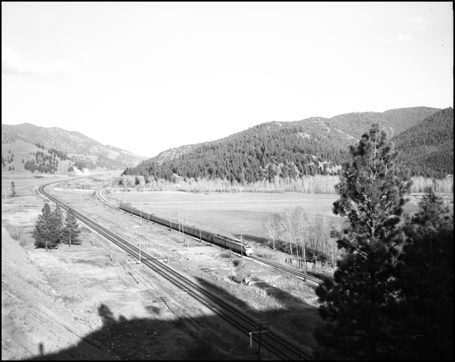 Milwaukee Road train No. 15 near Bonita, MT.