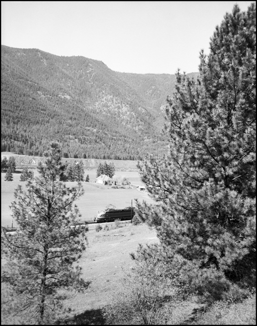 Milwaukee Road train No. 264 east of Alberton, MT.