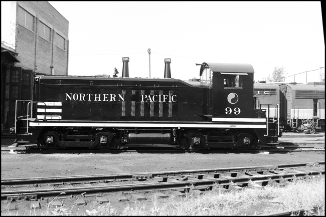 NP 2nd 99 an EMD NW-2.  The only Diesel bought second hand by NP.  Probably at St. Paul, MN.
