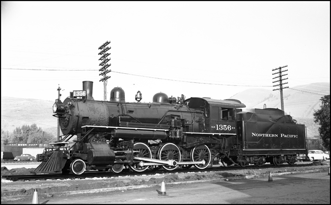 NP 1356, a 4-6-0 10-Wheeler Class S-4 on display at Missoula, MT.