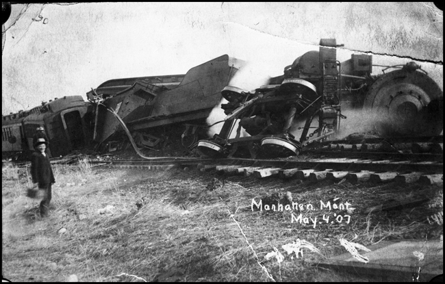 Train wreck at Manhatton, MT.