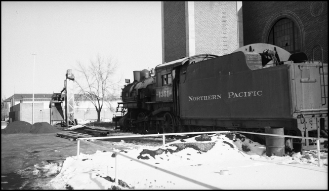 NP 1351, 4-6-0, Class S-4 display construction at Bozeman, MT.