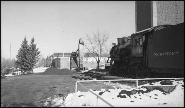 NP 1351, 4-6-0, Class S-4 display construction at Bozeman, MT.