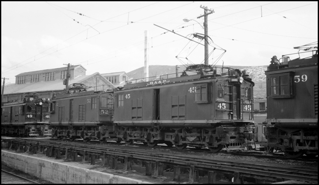 BAP 45, electric locomotive at Anaconda, MT.