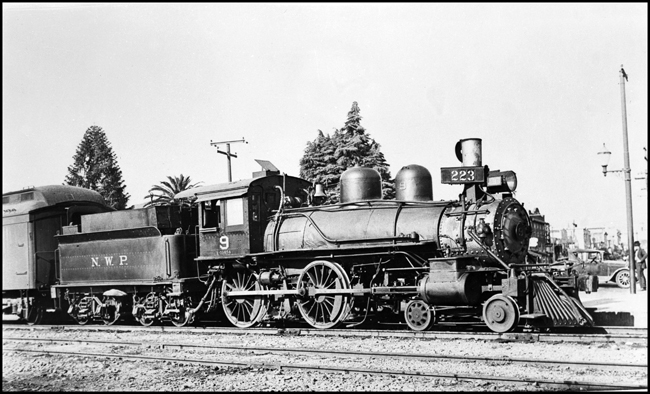NWP 9, 4-4-0 locomotive in Santa Rosa, CA.