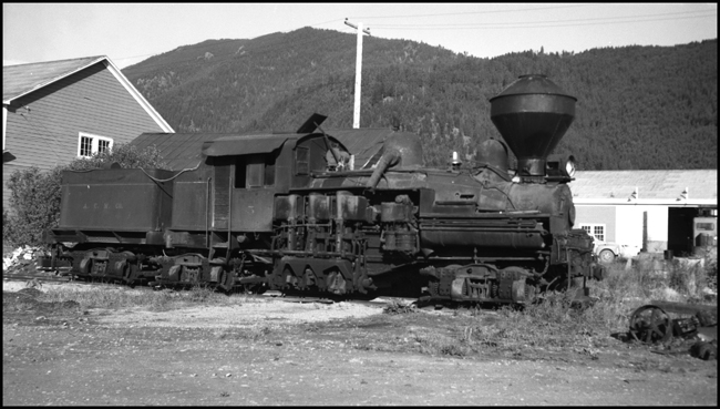 The logging railroad was an endangered species by the time Shay 5 was photographed in Montana, largely replaced by more flexible trucks and a change in technology that made behemoths like the Shay and the skills on Bunyan era woodchoppers obsolete.