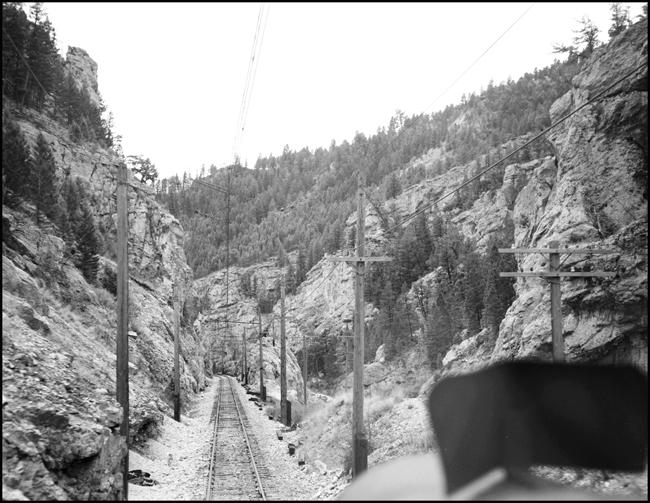 A view from MILW 104C, an EMD F7A, west bound near Sixteen, MT.