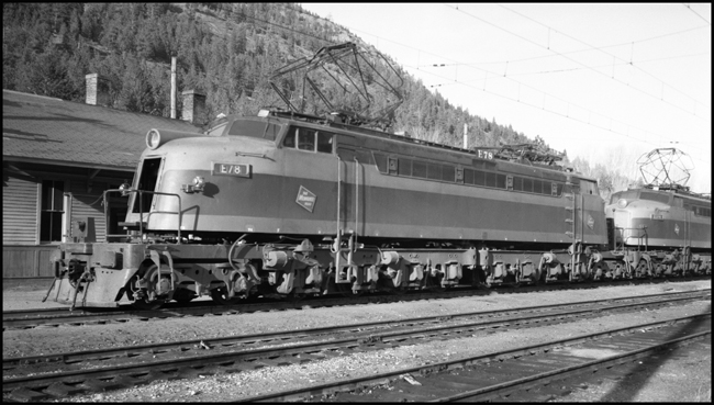 MILW E78 electric locomotive at Alberton, MT
