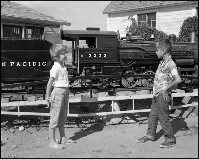 Replica of steam locomotive NP 2223 at Hamilton, MT.