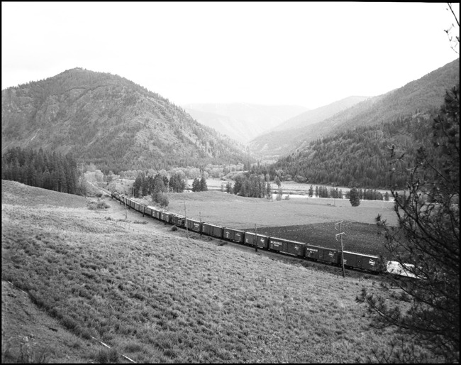 MILW Train No. 264 with Electric and Diesel power east of Alberton, MT.