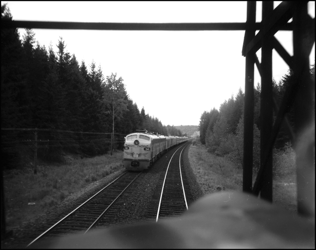 UP Passenger train near Olympia, WA