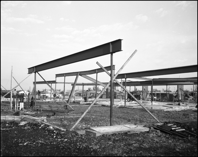 Wind damage to new Lewis and Clark school in Missoula, MT.  Looks like sheared beam connection.