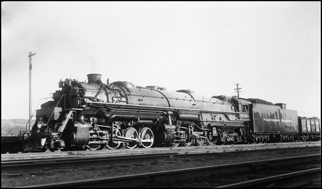 NP Class Z-5 2-8-8-4 no. 5005 awaits departure on a freight in Glendive, MT.