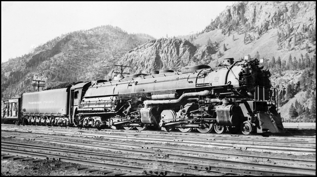 NP Class Z-8 4-6-6-4 no. 5139 awaits departure from Paradise, MT, on a freight.