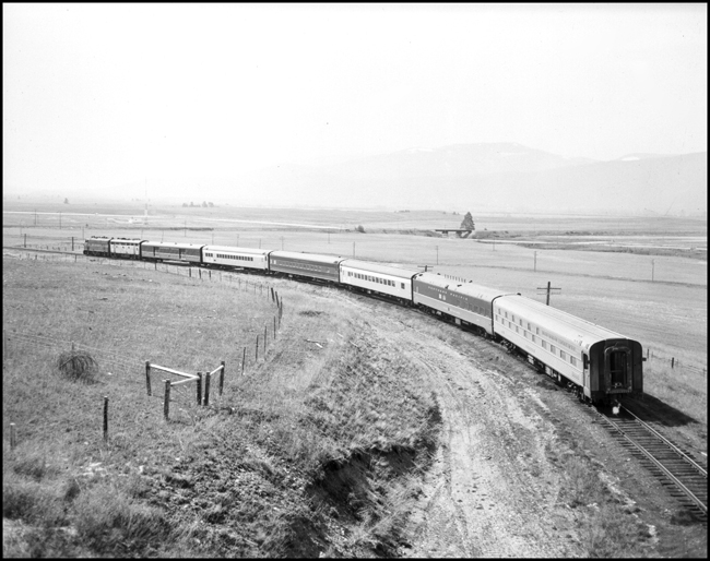 Last run of BN Train No. 30  west of DeSmet, MT.