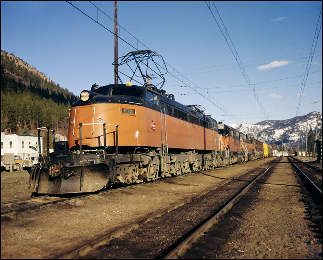 MILW # 261 with E20 on the point at Alberton, MT.
