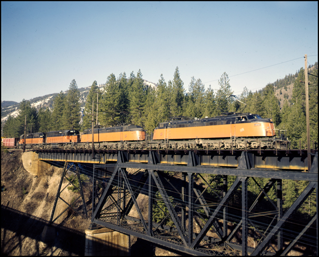 MILW # 261 on bridge near Cyr, MT. 
