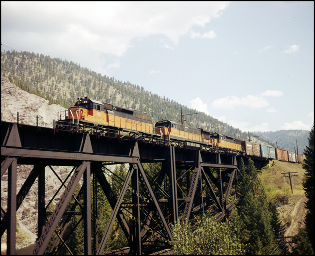 MILW # 261 on bridge near Cyr, MT. 