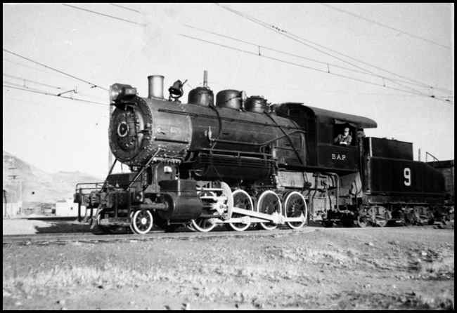 BAP 9, 2-8-0 locomotive at Anaconda, MT