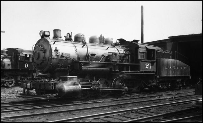 Lake Superior Terminal & Transfer Railroad #21 at the roundhouse in Superior, Wisconsin