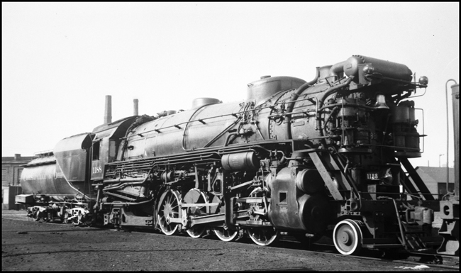 Chesapeake and Ohio Railway # 1188 a 2-8-2 at Chicago, Illinois.