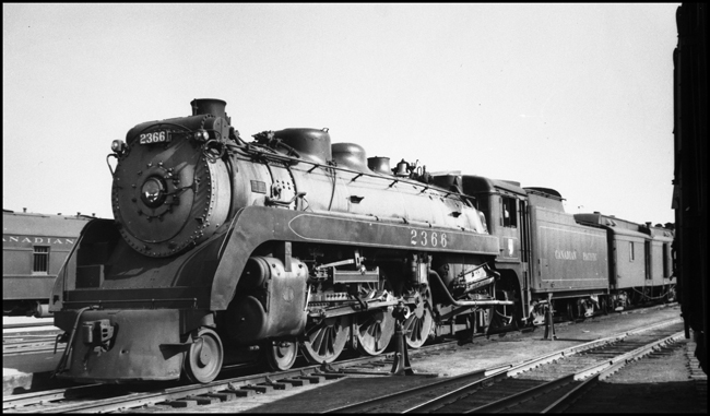 Canadian Pacific Railway # 2366, a 4-6-2 at Edmonton, Alberta.