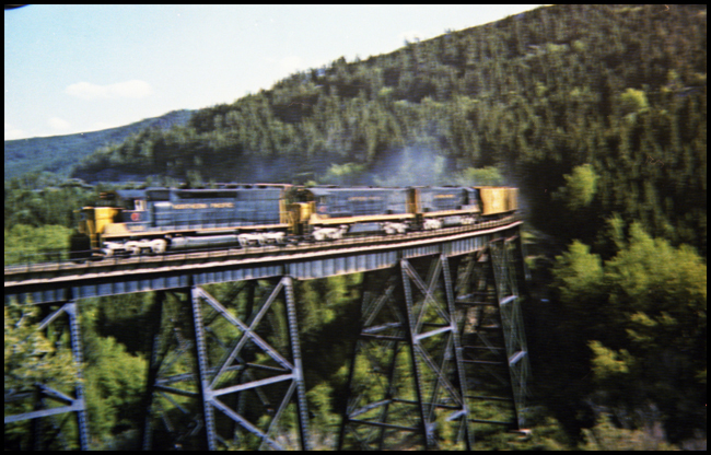 NP XE on trestle near Skyline, MT.