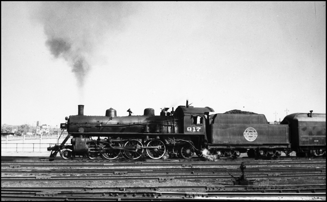 Chicago Great Western Railway #917, a 4-8-2 at St. Paul, Minnesota.