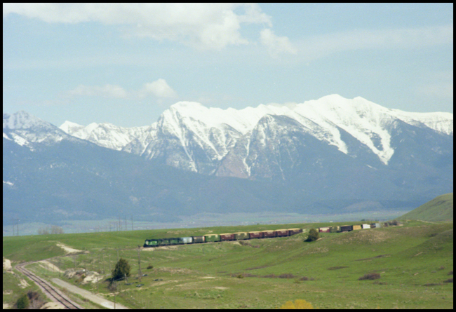 BN X1715-1775-1711E with freight drag East of Moiese, MT