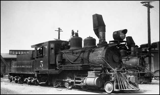 Colorado & Southern Railroad No. 5 at Denver, Colorado.  P1484