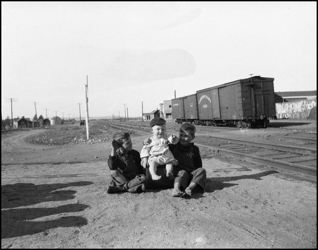 The Nixon brothers Maynard, Donald and Ron at Roberts, Montana.