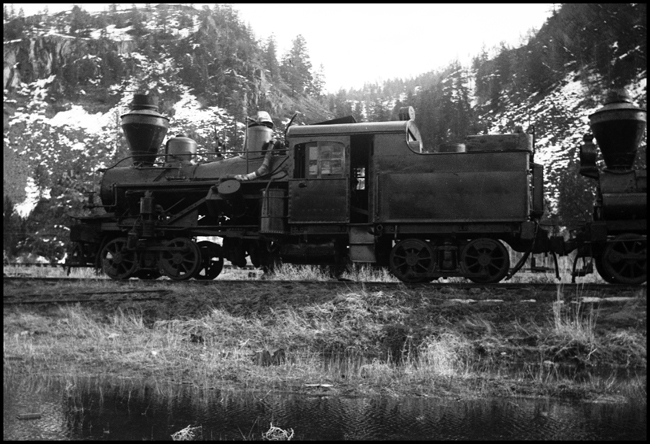 A Heisler type locomotive at Perma, Montana.