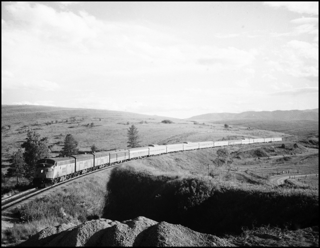 NP Train No. 25 west bound near Lagos, Montana.