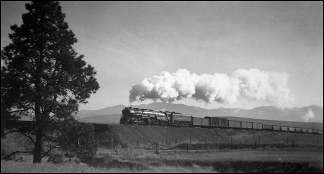 NP 5141, 4-6-6-4 Class Z-8 Challenger with a west bound extra freight train west of DeSmet, MT