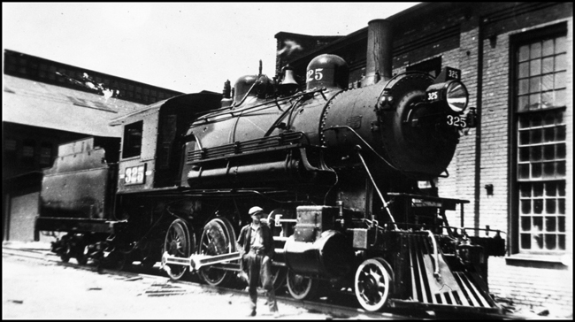 NP 325, 4-6-0 Class S-10 Alco 10-Wheeler at Livingston, Montana.