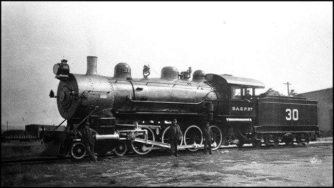 Butte Anaconda & Pacific Railway No. 30 at Anaconda, Montana.