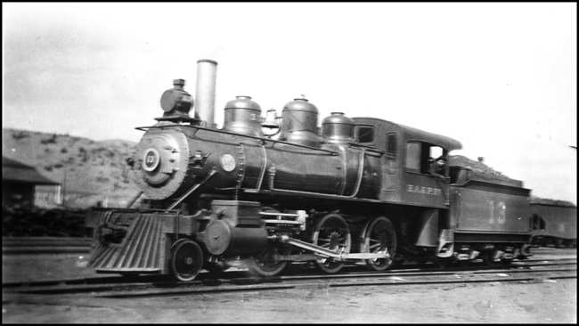 Butte Anaconda & Pacific Railway No. 13 at Anaconda, Montana.