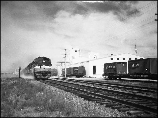 The container was something new, and the Northern Pacific was less than a year from becoming history when it was captured at speed in Montana.